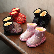 Load image into Gallery viewer, Children&#39;s Snow Boots in Sequins Young kids Winter Shoes +
