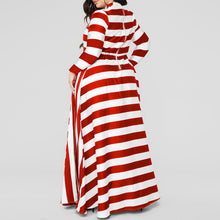 Load image into Gallery viewer, Loose Women&#39;s Dress Plus Size Striped Woman&#39;s Dress +
