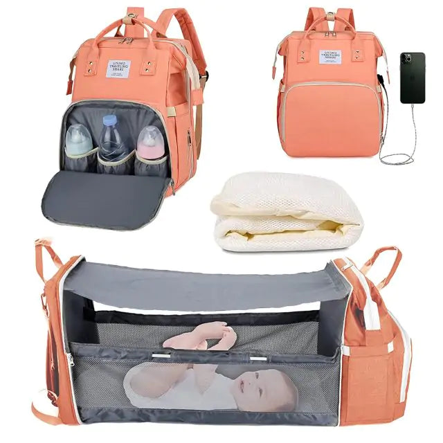 Portable Baby Bed Foldable Baby Backpack +