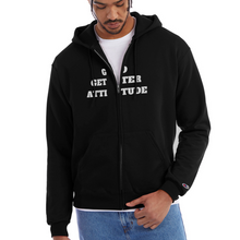 Load image into Gallery viewer, Go Getter Attitude Champion Unisex Full Zip Hoodie - black
