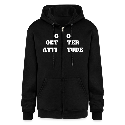 Go Getter Attitude Champion Unisex Full Zip Hoodie - black