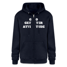 Load image into Gallery viewer, Go Getter Attitude Champion Unisex Full Zip Hoodie - navy
