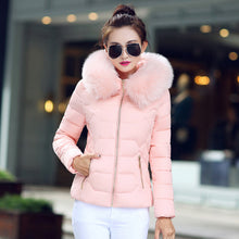 Load image into Gallery viewer, Hooded Down Padded Jacket Stylish Slim Warm Quilted Jacket Women Winter Coat +
