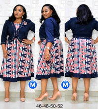 Load image into Gallery viewer, African Plus Size Women&#39;s New Printed Two-Piece Dress +

