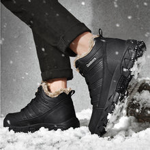 Load image into Gallery viewer, Leather Winter Men Waterproof Warm Fur Snow Boots +

