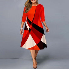 Load image into Gallery viewer, New Digital Positioning Printing Plus Size Women&#39;s Dress +
